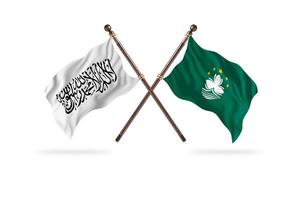 islamico emirato di afghanistan contro macau Due nazione bandiere foto