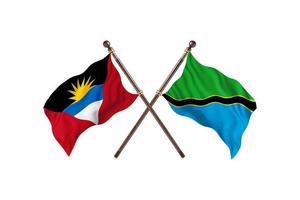 antigua e barbuda contro Tanzania Due nazione bandiere foto