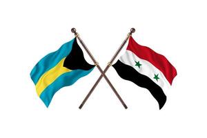Bahamas contro Siria Due nazione bandiere foto