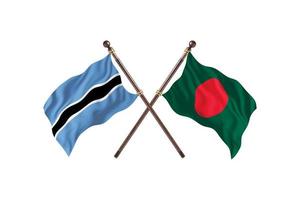 Botswana contro bangladesh Due nazione bandiere foto