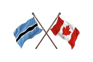 Botswana contro Canada Due nazione bandiere foto