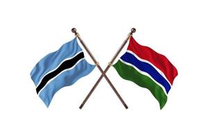 Botswana contro il Gambia Due nazione bandiere foto