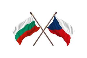 Bulgaria contro ceco repubblica Due nazione bandiere foto