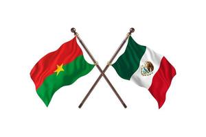 burkina faso contro Messico Due nazione bandiere foto