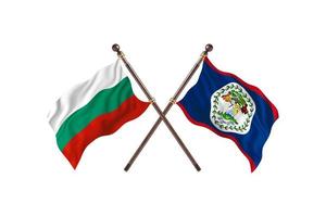 Bulgaria contro belize Due nazione bandiere foto