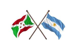 burundi contro argentina Due nazione bandiere foto