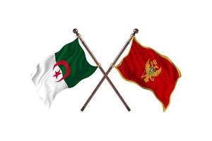 algeria contro montenegro Due nazione bandiere foto