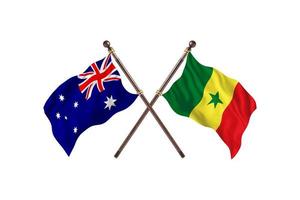 Australia contro Senegal Due nazione bandiere foto