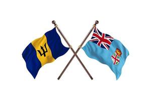 barbados contro fiji Due nazione bandiere foto