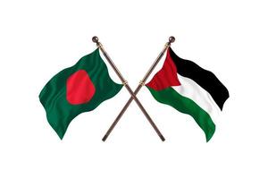 bangladesh contro palestinese Due nazione bandiere foto