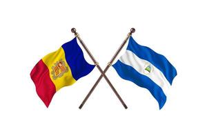 andorra contro Nicaragua Due nazione bandiere foto