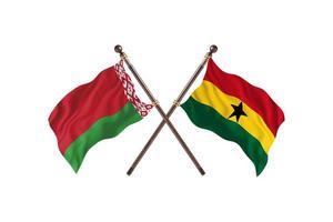 bielorussia contro Ghana Due nazione bandiere foto