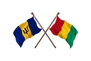 barbados contro Guinea Due nazione bandiere foto