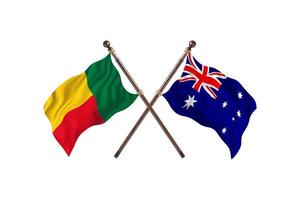 benin contro Australia Due nazione bandiere foto