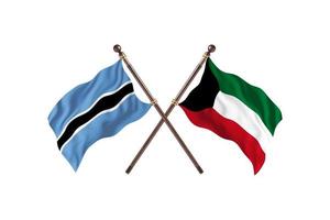 Botswana contro Kuwait Due nazione bandiere foto