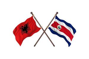 Albania contro costa rica Due nazione bandiere foto