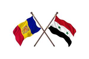 andorra contro Siria Due nazione bandiere foto