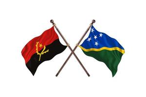 angola contro Salomone isole Due nazione bandiere foto