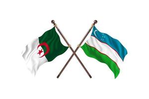 algeria contro Uzbekistan Due nazione bandiere foto