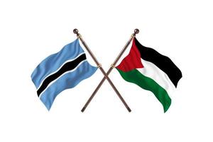 Botswana contro palestinese Due nazione bandiere foto