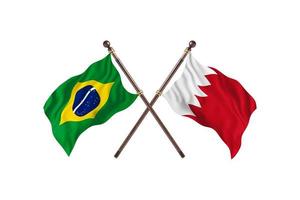 brasile contro bahrain Due nazione bandiere foto