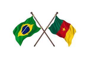 brasile contro camerun Due nazione bandiere foto