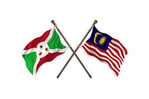 burundi contro Malaysia Due nazione bandiere foto