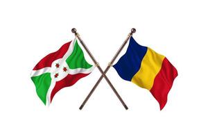 burundi contro Romania Due nazione bandiere foto