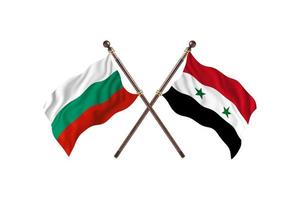 Bulgaria contro Siria Due nazione bandiere foto