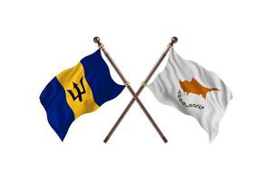 barbados contro Cipro Due nazione bandiere foto