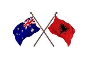 Australia contro Albania Due nazione bandiere foto