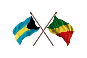 Bahamas contro congo repubblica di il Due nazione bandiere foto