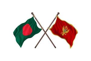 bangladesh contro montenegro Due nazione bandiere foto