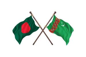 bangladesh contro turkmenistan Due nazione bandiere foto