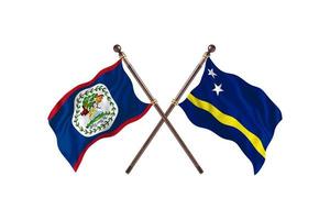 belize contro Curacao Due nazione bandiere foto