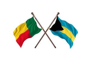 benin contro il Bahamas Due nazione bandiere foto
