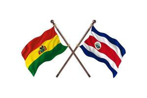 Bolivia contro costa rica Due nazione bandiere foto