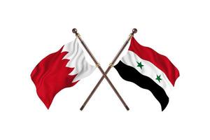 bahrain contro Siria Due nazione bandiere foto