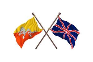 bhutan contro unito regno Due nazione bandiere foto