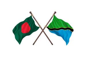 bangladesh contro Tanzania Due nazione bandiere foto