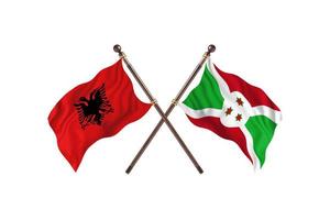 Albania contro burundi Due nazione bandiere foto