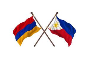 Armenia contro Filippine Due nazione bandiere foto