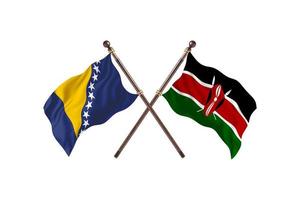 bosnia contro Kenia Due nazione bandiere foto