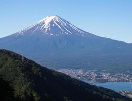 Giappone paesaggio di montagna fuji nella stagione estiva foto