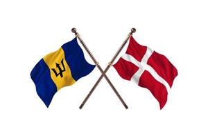 barbados contro Danimarca Due nazione bandiere foto