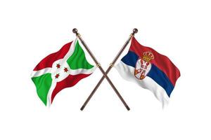 burundi contro Serbia Due nazione bandiere foto