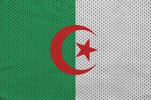 algeria bandiera stampato su un' poliestere nylon abbigliamento sportivo maglia tessuto foto