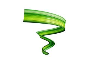 acrilico verde dipingere spazzola ictus. spirale pendenza 3d illustrazione foto