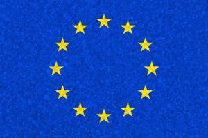 europeo bandiera su polistirolo struttura foto