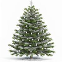 3d Natale albero su isolato bianca sfondo. vacanza, celebrazione, dicembre, allegro Natale foto